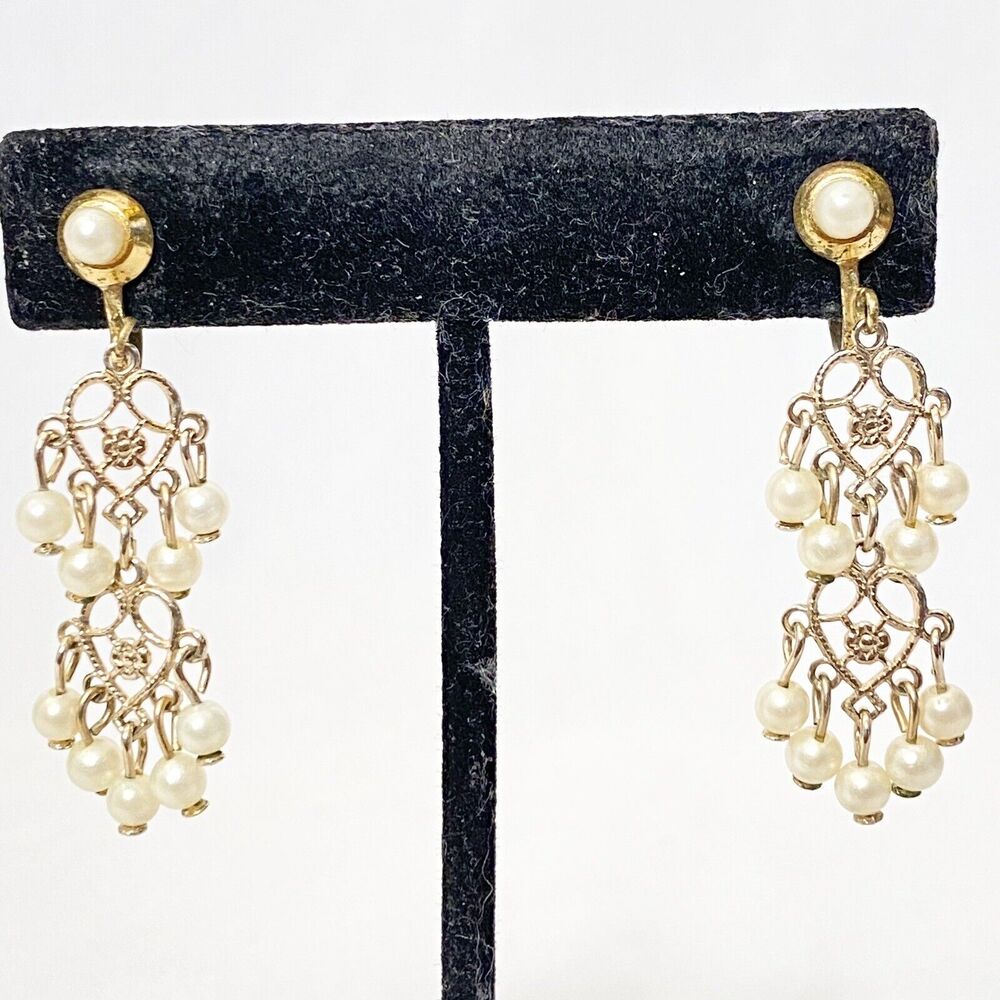 💎Gold Tone Hoop Chain Layered Drop Dangle Earrings Statement Boho